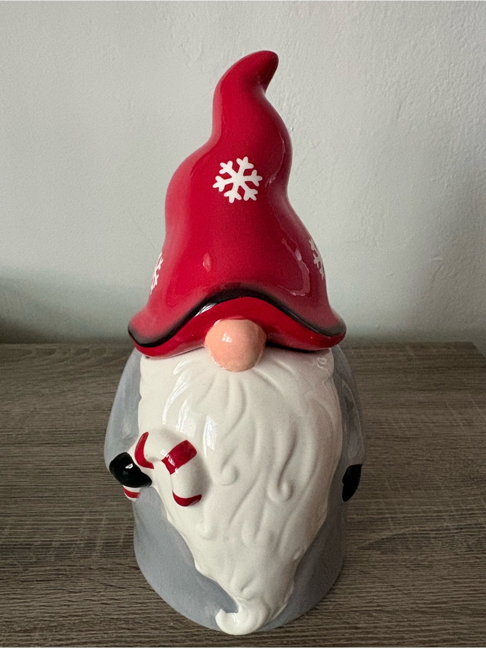Ltd Commodities Gnome Holding Candy Cane Christmas Cookie Jar - Gently Used
